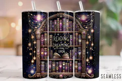 Book Tumbler Wrap, Library Tumbler, Reading Tumbler, Books Product Image 1