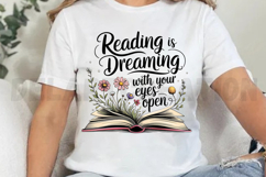 Reading is Dreaming With Your Eyes Open Sublimation PNG Product Image 4