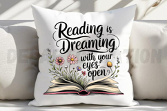 Reading is Dreaming With Your Eyes Open Sublimation PNG Product Image 3