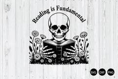 Reading is Fundamental SVG, Skeleton Reading SVG Product Image 1