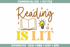 Reading SVG, Book Lover SVG, Book SVG, Book PNG, Retro SVG Product Image 1