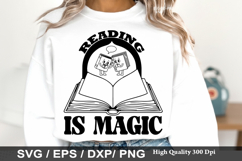 Reading is Magic - Reading Books SVG Design Product Image 1