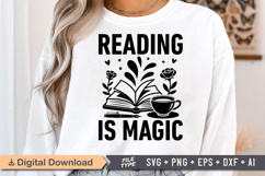 Reading Is Magic SVG, Book Lover SVG, Reading SVG Product Image 1