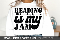 Reading is my jam - Reading Books SVG Design Product Image 1