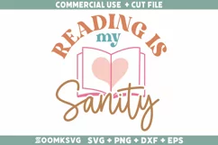 Reading SVG, Book Lover SVG, Book SVG, Book PNG, Retro SVG Product Image 1
