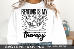 Reading is my Therapy - Reading Books SVG Design Product Image 1