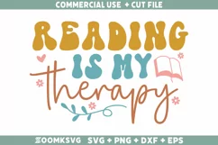 Reading SVG, Book Lover SVG, Book SVG, Book PNG, Retro SVG Product Image 1