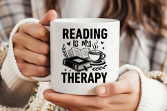 Reading Is My Therapy SVG, Book Lover SVG, Reading SVG Product Image 3