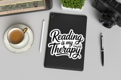 Reading Is My Therapy SVG File | Back to School Sticker Product Image 3