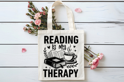 Reading Is My Therapy SVG, Book Lover SVG, Reading SVG Product Image 4