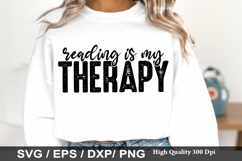 Reading is My Therapy - Reading SVG Design Product Image 1