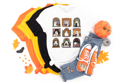 Cozy Halloween Ghost PNG, Cute Spooky Window Collage Product Image 3