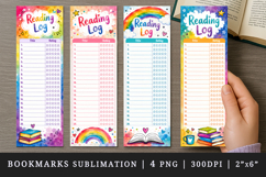 Reading Log bookmarks printable sublimation bookmark design Product Image 1