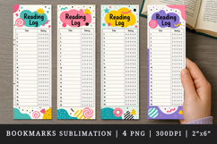 Reading Log bookmarks printable sublimation bookmark design Product Image 1