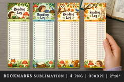 Reading Log bookmarks printable sublimation bookmark design Product Image 1
