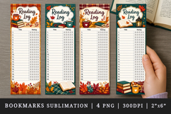 Reading Log bookmarks printable sublimation bookmark design Product Image 1