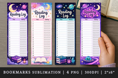 Reading Log bookmarks printable sublimation bookmark design Product Image 1