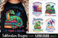 Fantasy Book Lovers Designs PNG Sublimation Dragons Product Image 7