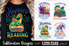 Fantasy Book Lovers Designs PNG Sublimation Dragons Product Image 6