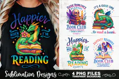 Fantasy Book Lovers Designs PNG Sublimation Dragons Product Image 6