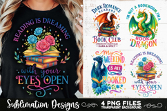 Fantasy Book Lovers Designs PNG Sublimation Dragons Product Image 5