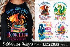 Fantasy Book Lovers Designs PNG Sublimation Dragons Product Image 7