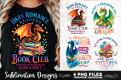 Fantasy Book Lovers Designs PNG Sublimation Dragons Product Image 7