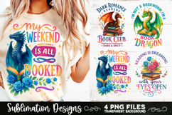 Fantasy Book Lovers Designs PNG Sublimation Dragons Product Image 8