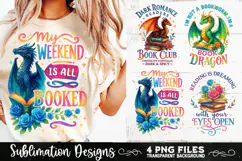 Fantasy Book Lovers Designs PNG Sublimation Dragons Product Image 8
