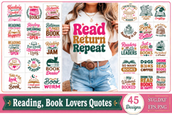 Reading SVG Bundle, Book Lovers Quotes Product Image 1