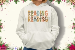 Retro Reading Teacher SVG PNG T-shirt Design Product Image 1