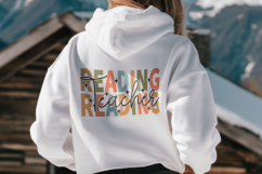 Retro Reading Teacher SVG PNG T-shirt Design Product Image 3