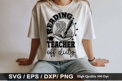 Reading Teacher off duty - Teacher SVG Design Product Image 1