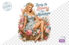 Ready To Bloom And Misbehave Floral PNG Design Art Product Image 1