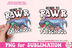 Ready to rawr Preschool png, Back to School sublimation Product Image 4