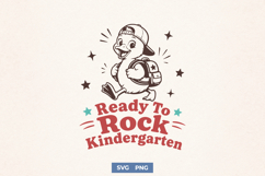 Ready to Rock Kindergarten SVG, Funny Back to School Goose Product Image 1