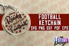 Football SVG Keychain | Round Keychain Design | Funny Quotes Product Image 1