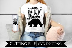 One Protective Mama Bear Hand Lettered Shirt Design Product Image 1