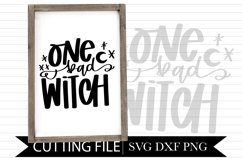 One Bad Witch - Hand Lettered SVG Product Image 1