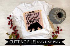 One Protective Mama Bear Sublimation Design With Frame Product Image 1