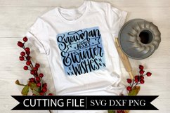 Snowman Kisses & Winter Wishes Sublimation Design Product Image 1