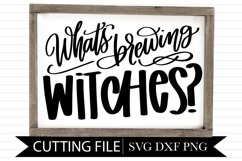 What's Brewing Witches - Hand Lettered SVG Product Image 1