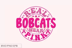 Real Bobcats Wear Pink PNG Breast Cancer Design Product Image 1