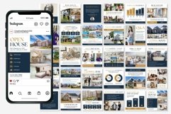 Real Estate Blue Instagram Templates | CANVA Product Image 4