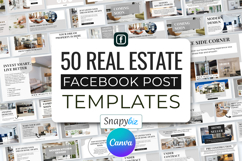 Luxury Real Estate Facebook Canva Post Template Product Image 1