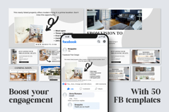 Luxury Real Estate Facebook Canva Post Template Product Image 4