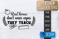 Teacher Quotes SVG | Teacher Design | School Quotes SVG v.2 Product Image 1