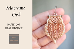 Macrame Owl PNG Clipart with Pencil Sketch Effect Product Image 2