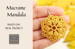 Macrame Mandala Flower PNG Clipart with Pencil Sketch Effect Product Image 2