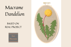 Macrame Dandelion Flower PNG Botanical Clipart Product Image 2